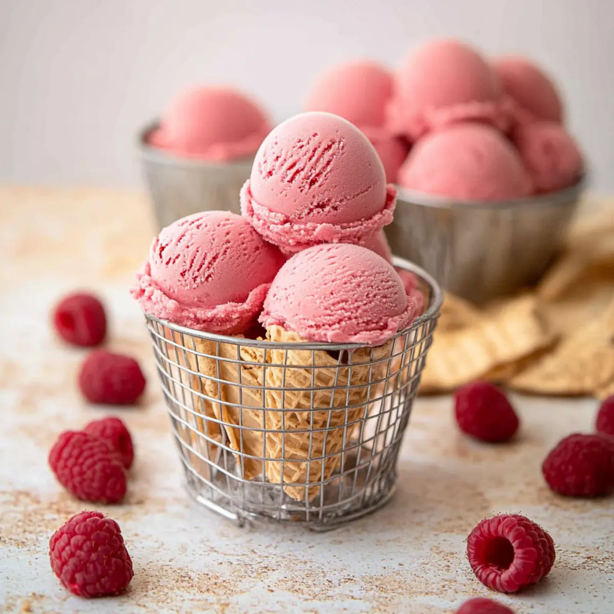 Raspberry Sorbet without Ice Cream Maker