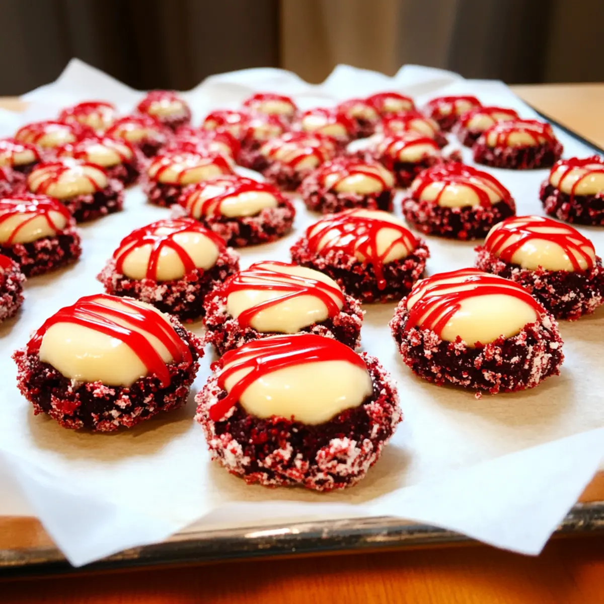 Red Velvet Cream Cheese Thumbprint Cookies g3ri2t