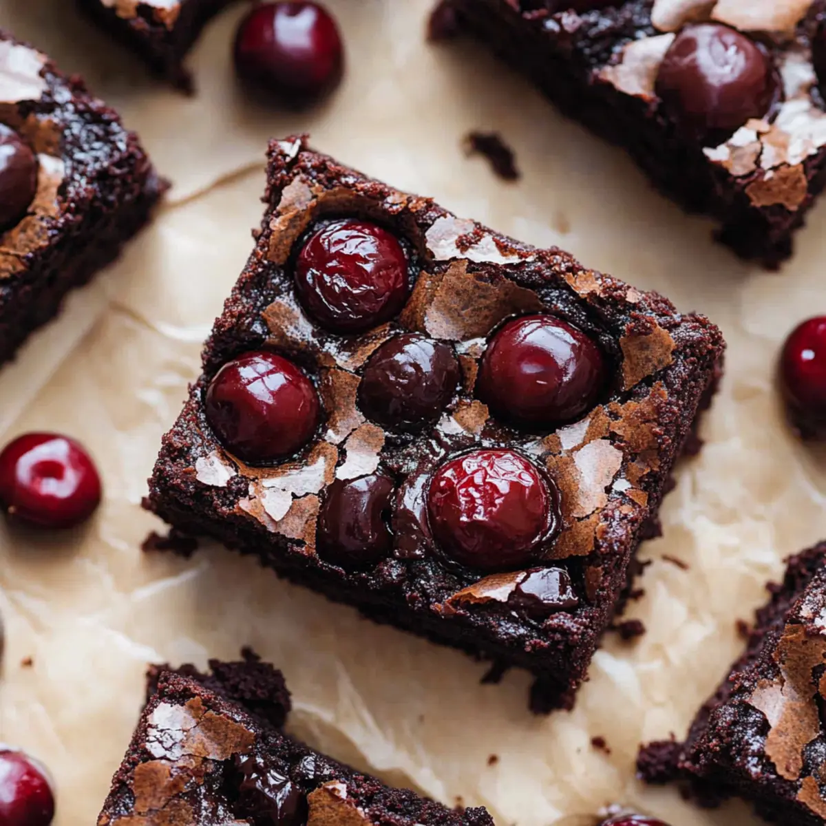 Roasted Chocolate Cherry Brownies
