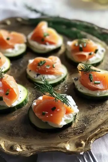 Smoked Salmon Potato Chip CanapA©s bfwwo6