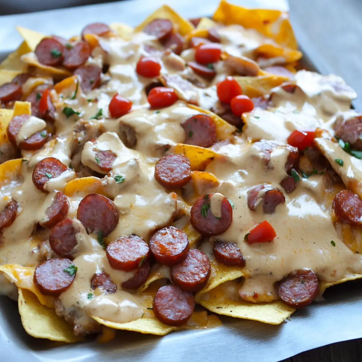 Smoked Sausage Nachos delvnw