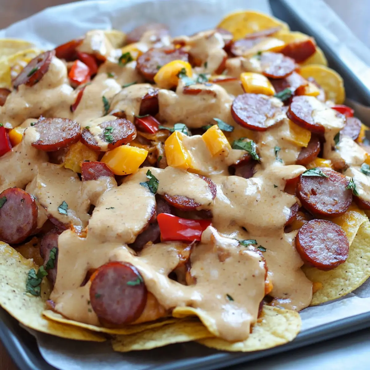 Smoked Sausage Nachos