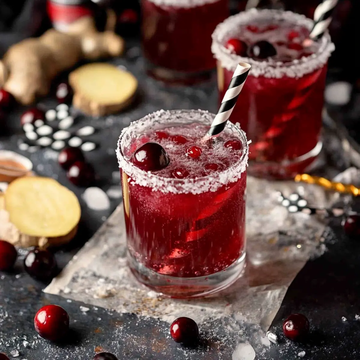 Sparkling Ginger Cranberry Mocktail fdj4yy
