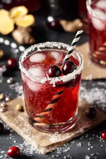 Sparkling Ginger Cranberry Mocktail ufz8dp