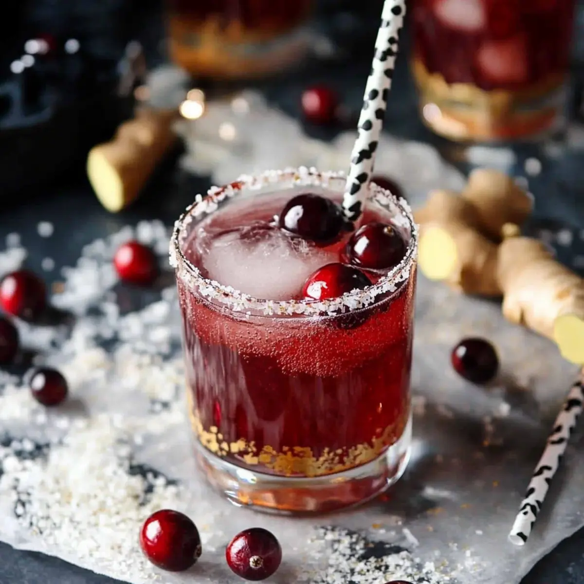Sparkling Ginger Cranberry Mocktail zbmlge