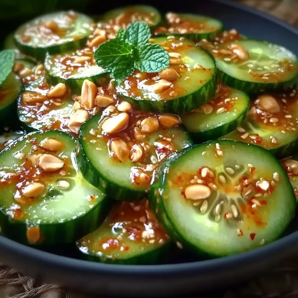 Spicy Peanut Cucumbers