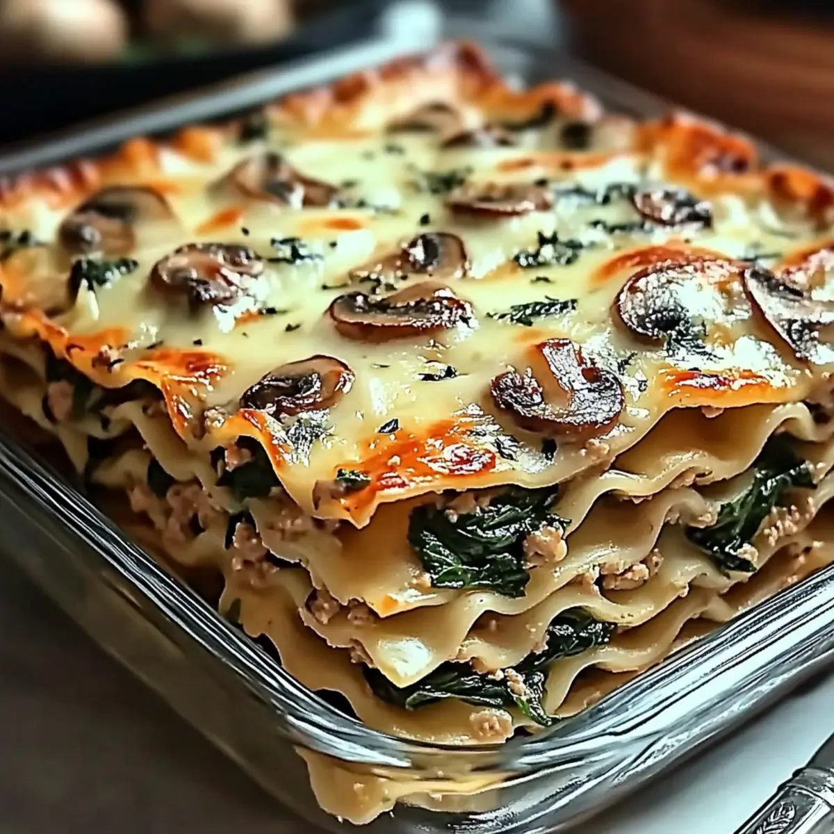 Mushroom and Spinach Lasagna
