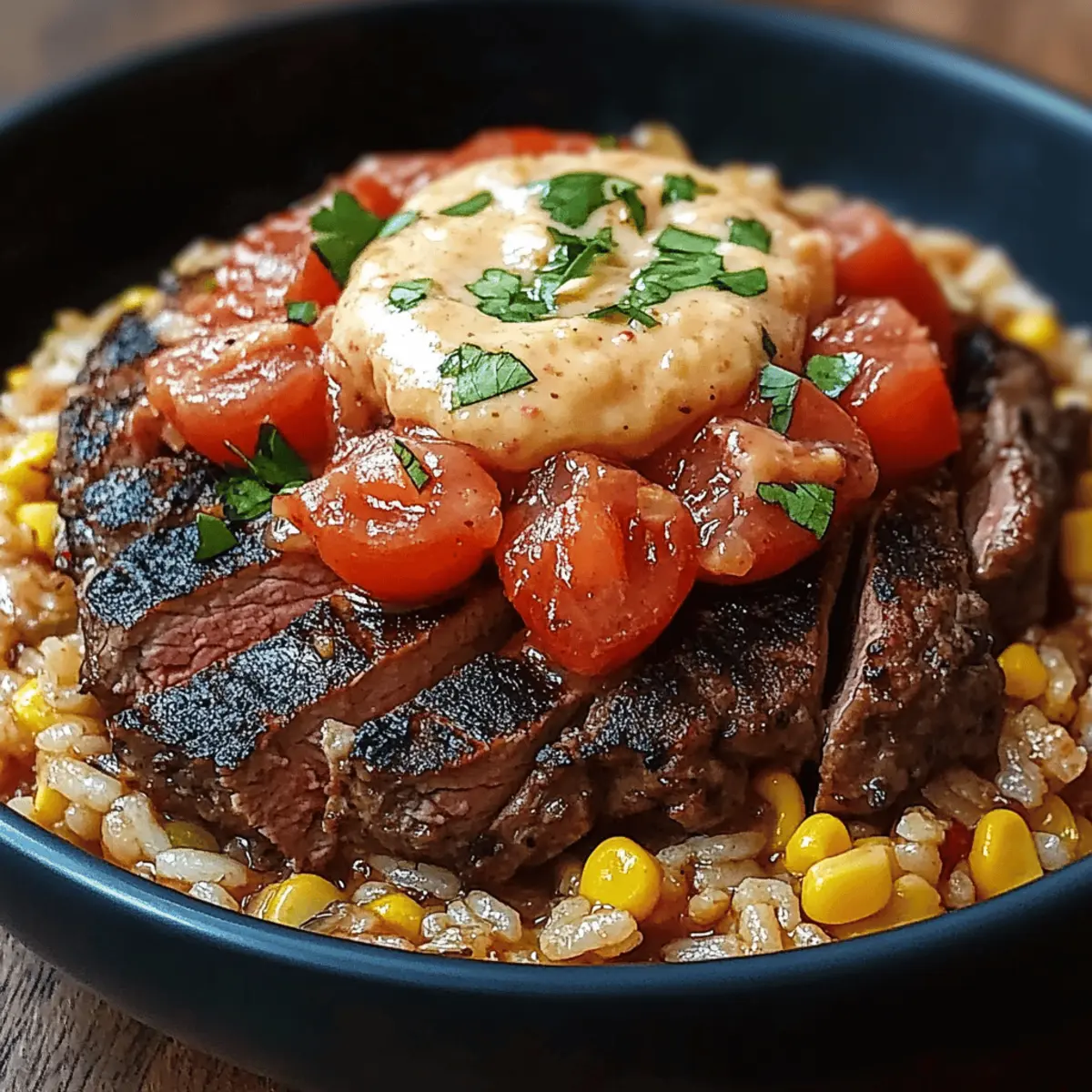 Steak Queso Rice