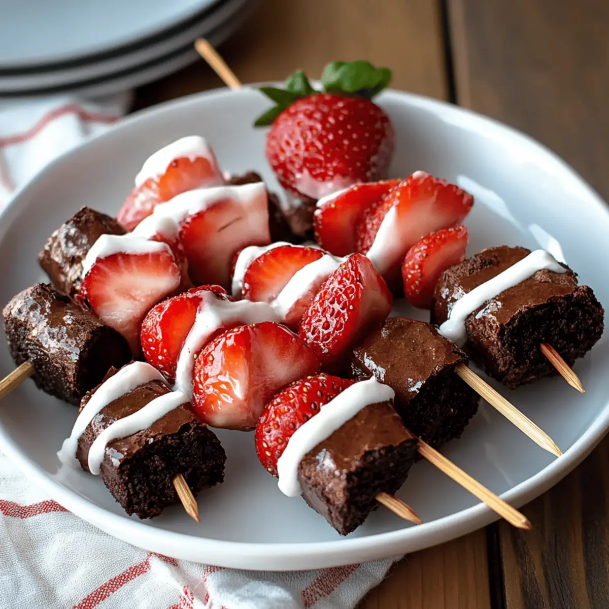 Strawberry Brownie Kabobs
