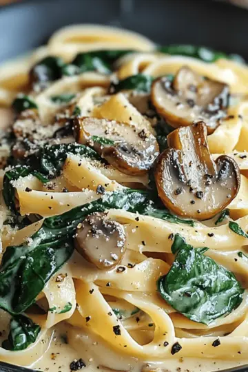 Spinach Mushroom Pasta