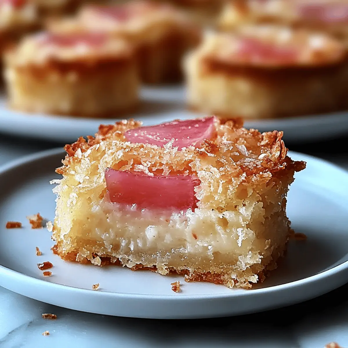 Rhubarb Coconut Macaroon Tarts