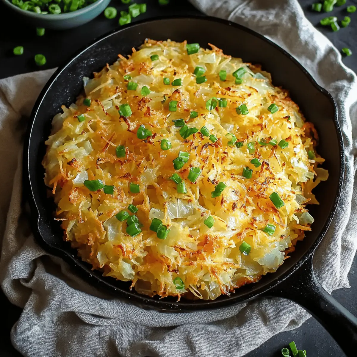 Irish Cheddar Cabbage Hash Brown Skillet