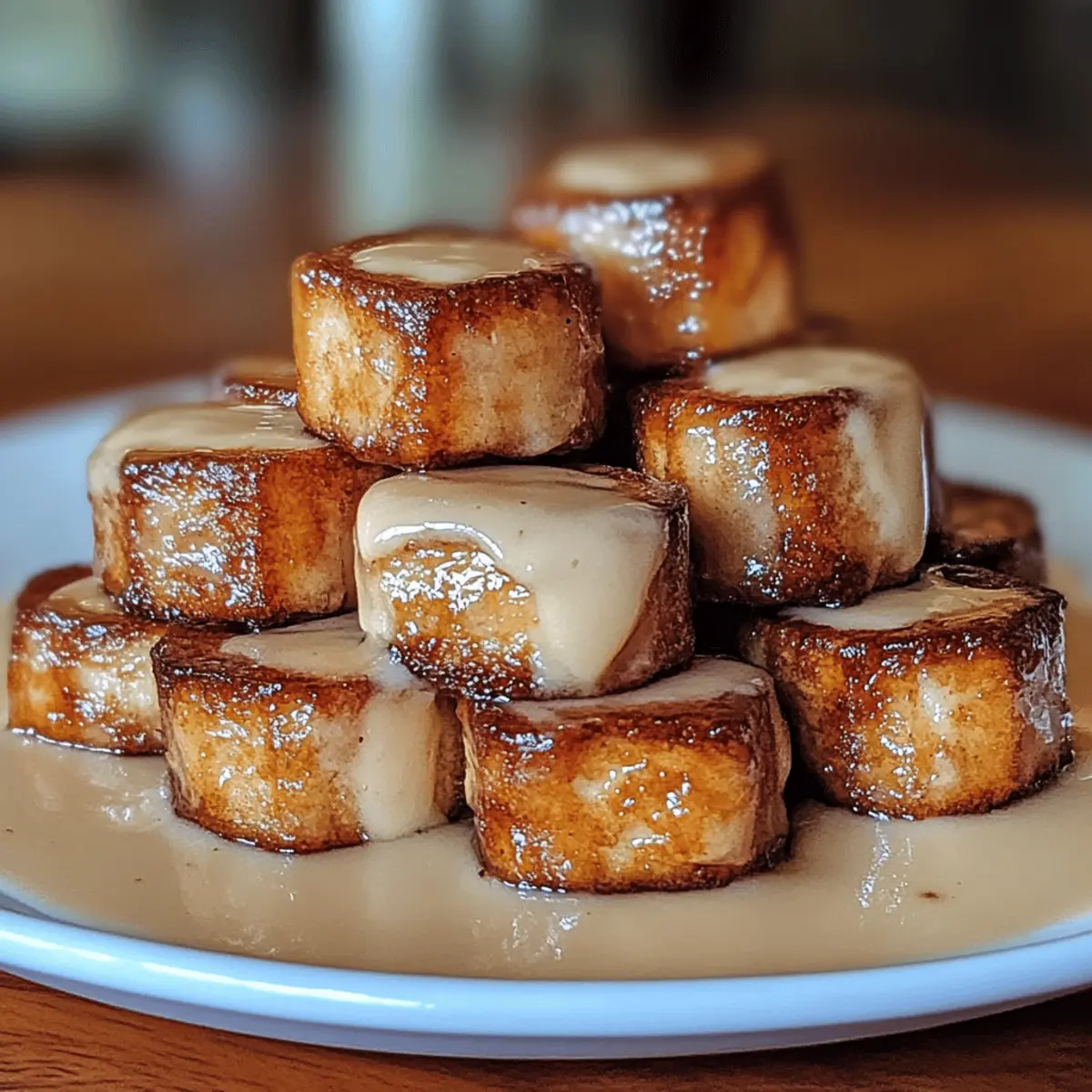 Cinnamon Roll French Toast Bites