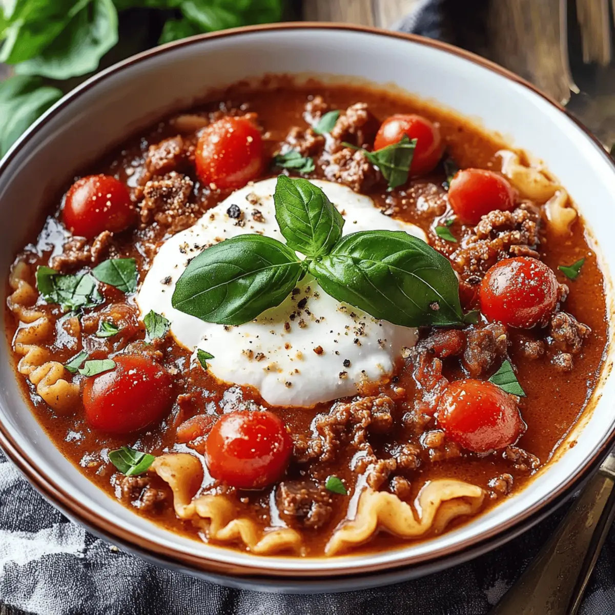 Crockpot Lasagna Soup