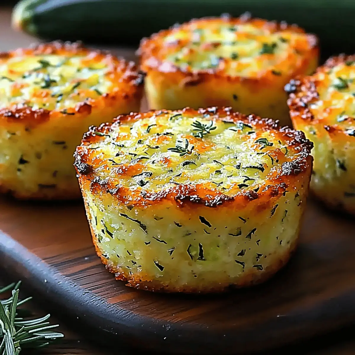 Crispy Parmesan Zucchini Muffins