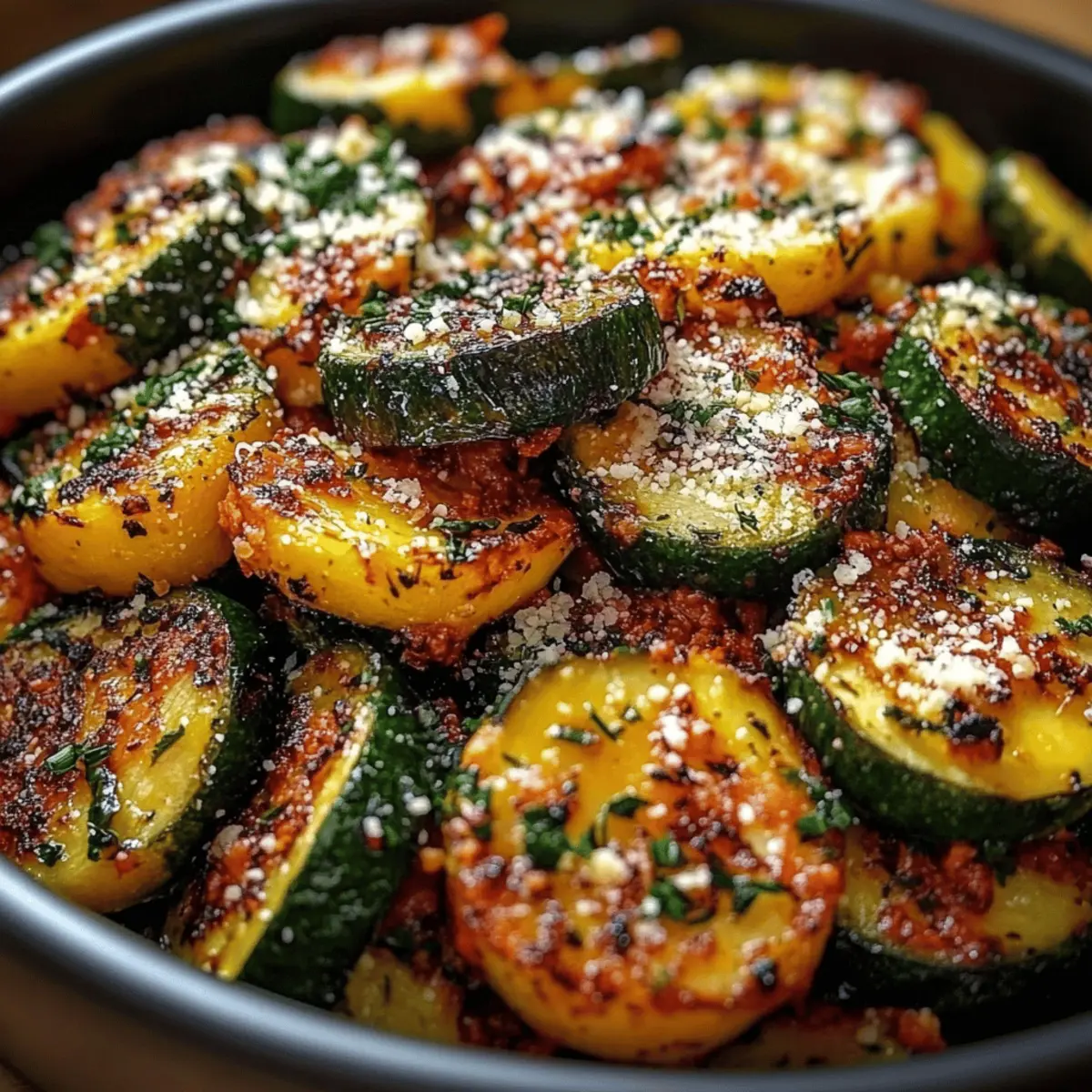 Garlic Parmesan Zucchini & Squash