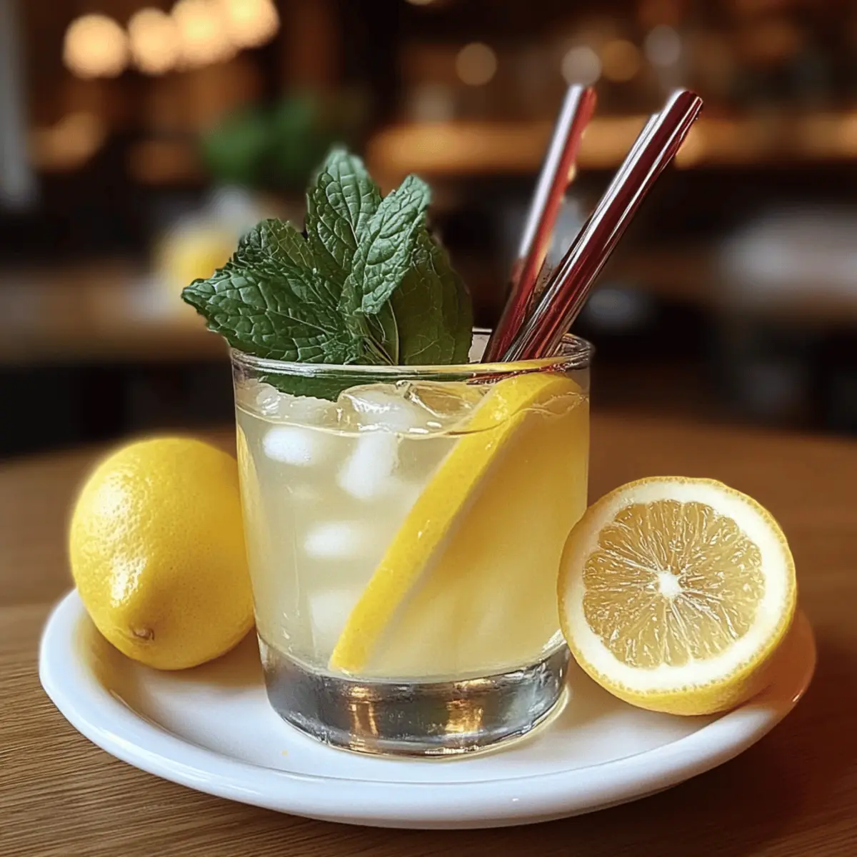 Mint and Rosemary Lemonade with Vanilla