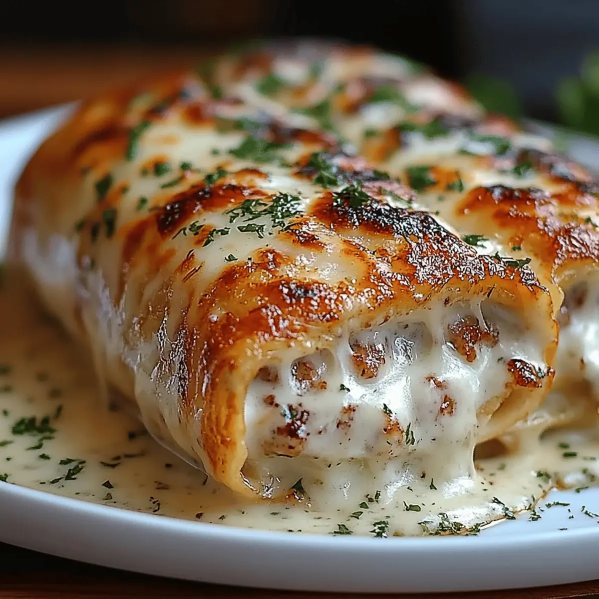 Chicken Alfredo Lasagna Rolls