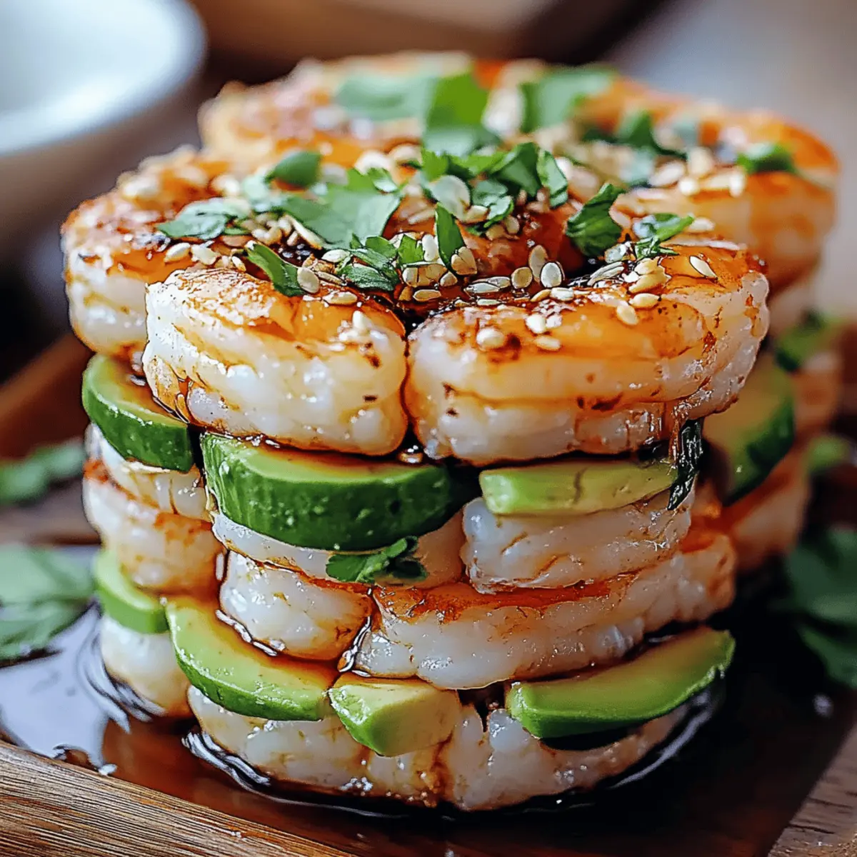 Spicy Shrimp Sushi Stacks