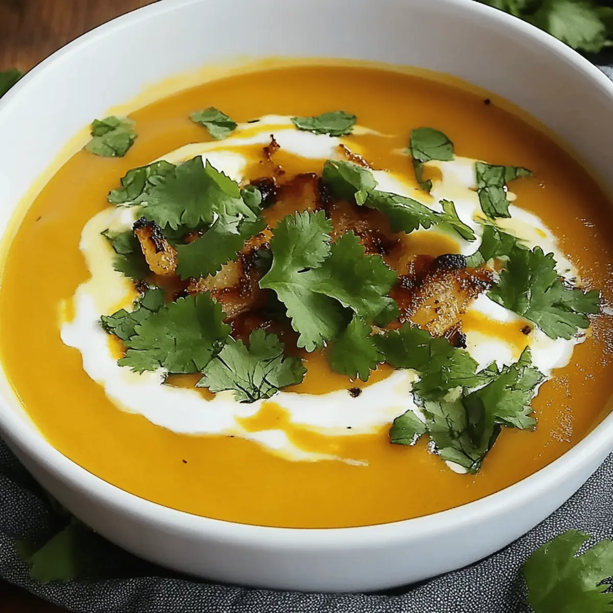 Creamy Butternut Squash Soup with Coconut Milk
