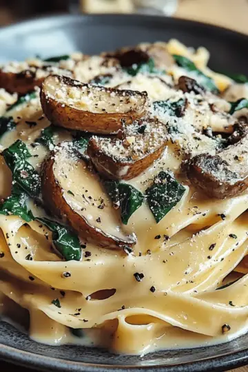 Spinach Mushroom Pasta