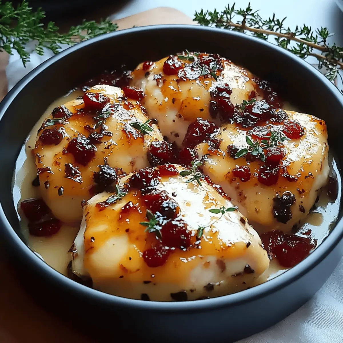 Cranberry Brie Stuffed Chicken