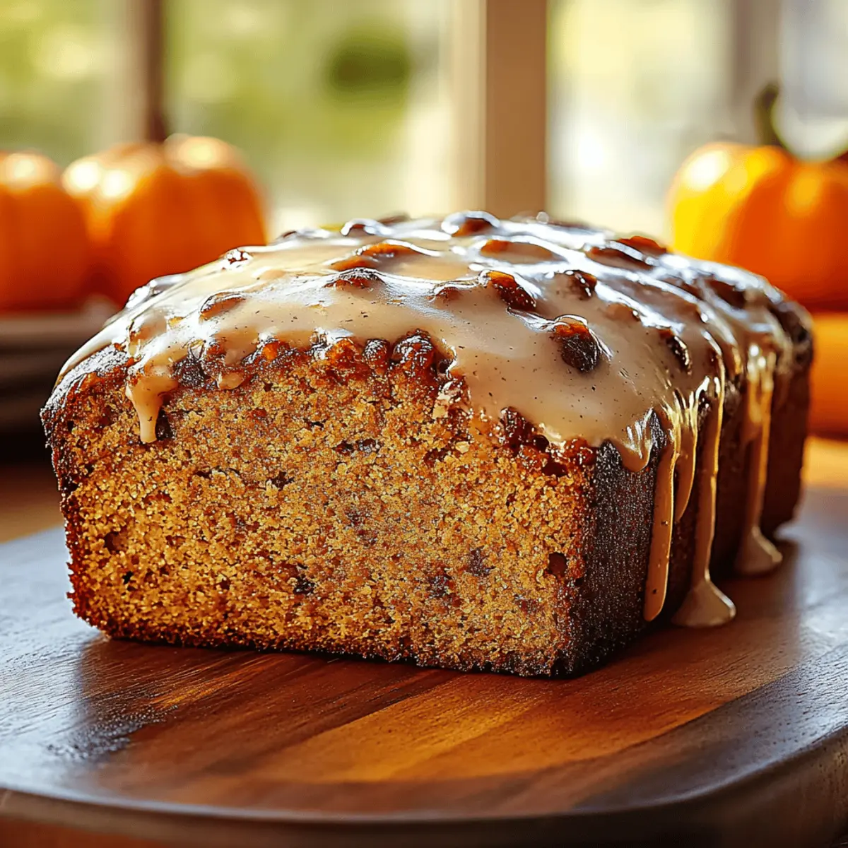 Pumpkin Bread with Maple Glaze