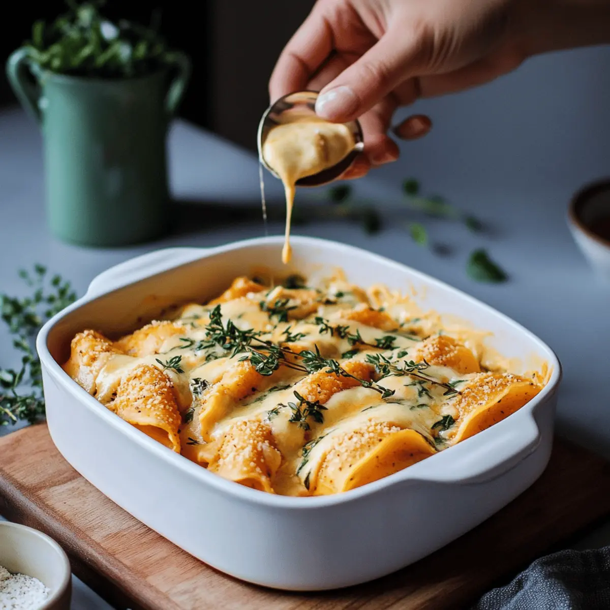 Vegan Pumpkin Ricotta Stuffed Shells