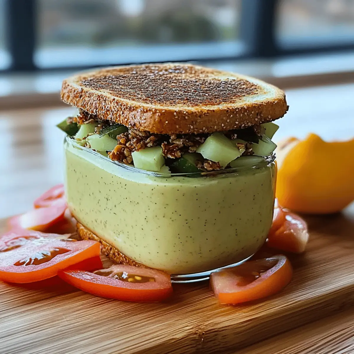 Crunchy Apple Sandwich with Granola & Yogurt Snack