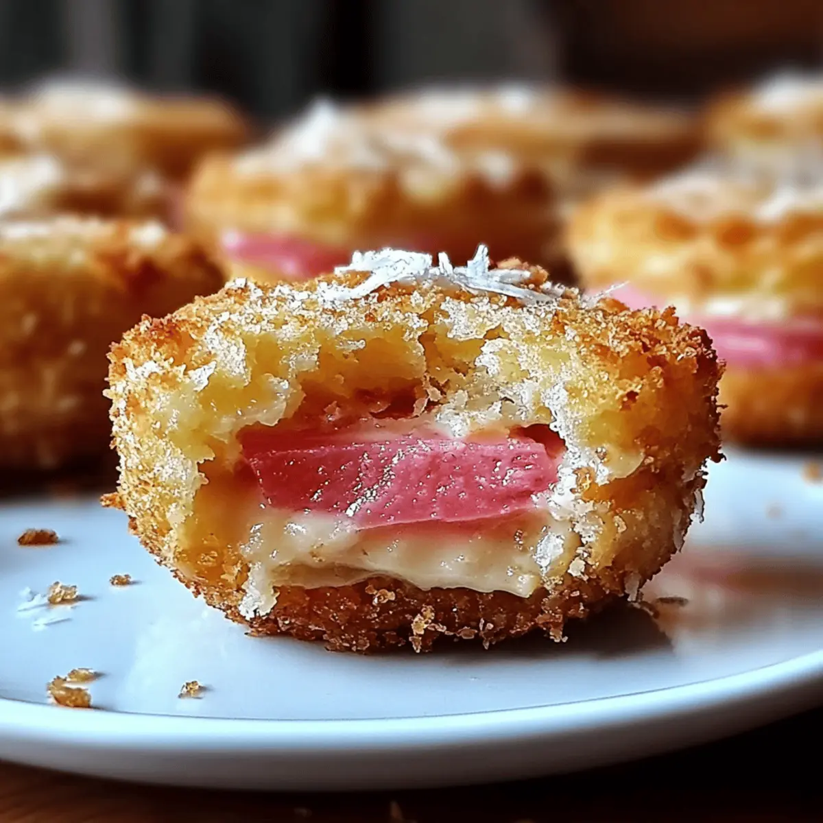 Rhubarb Coconut Macaroon Tarts