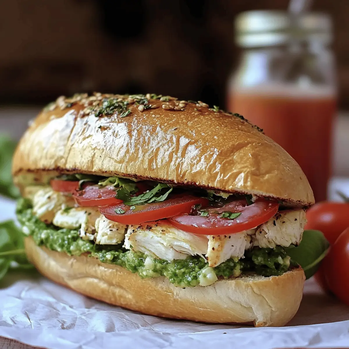 Chicken Pesto Sandwich