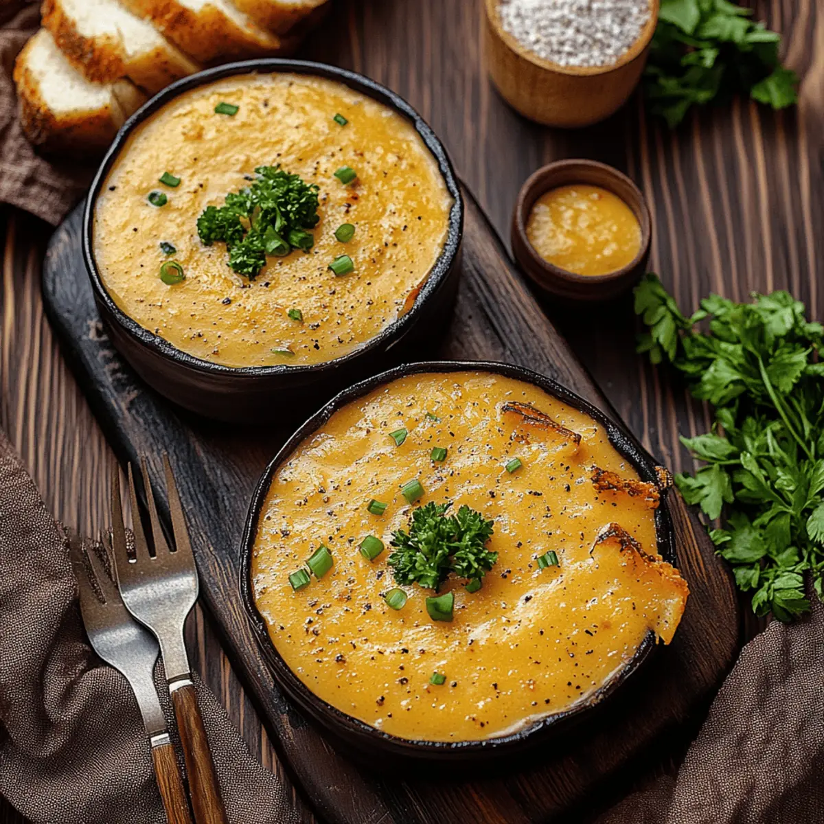 Hearty Cheddar Garlic Herb Potato Soup