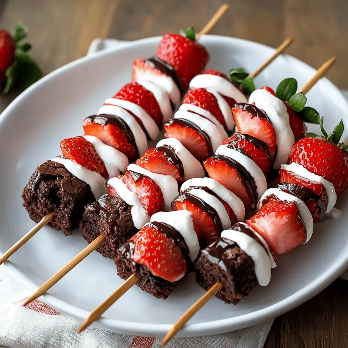 Strawberry Brownie Kabobs