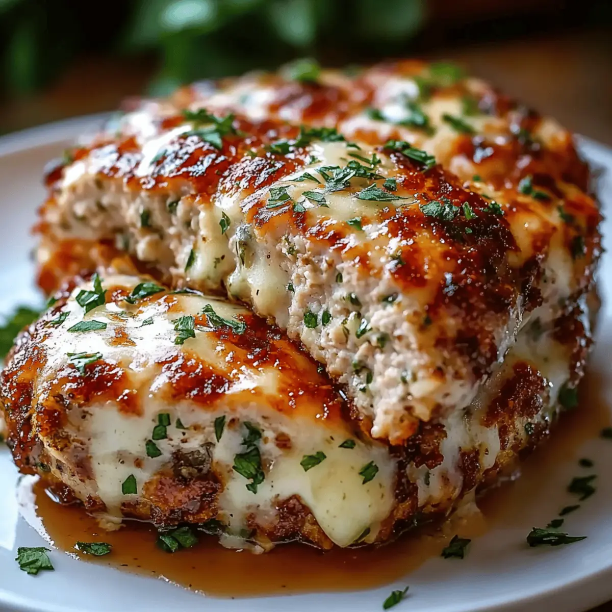 Garlic Parmesan Chicken Meatloaf