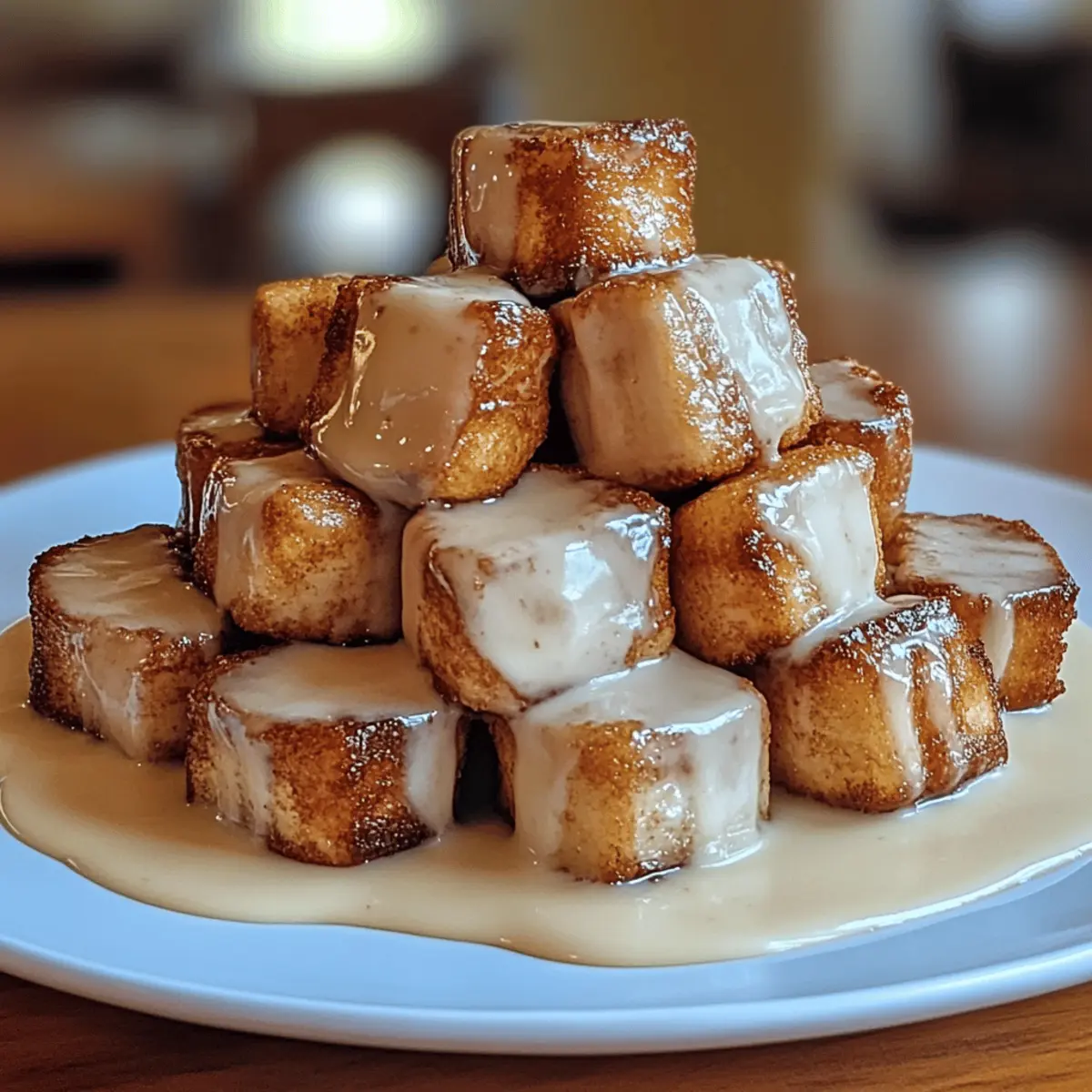 Cinnamon Roll French Toast Bites