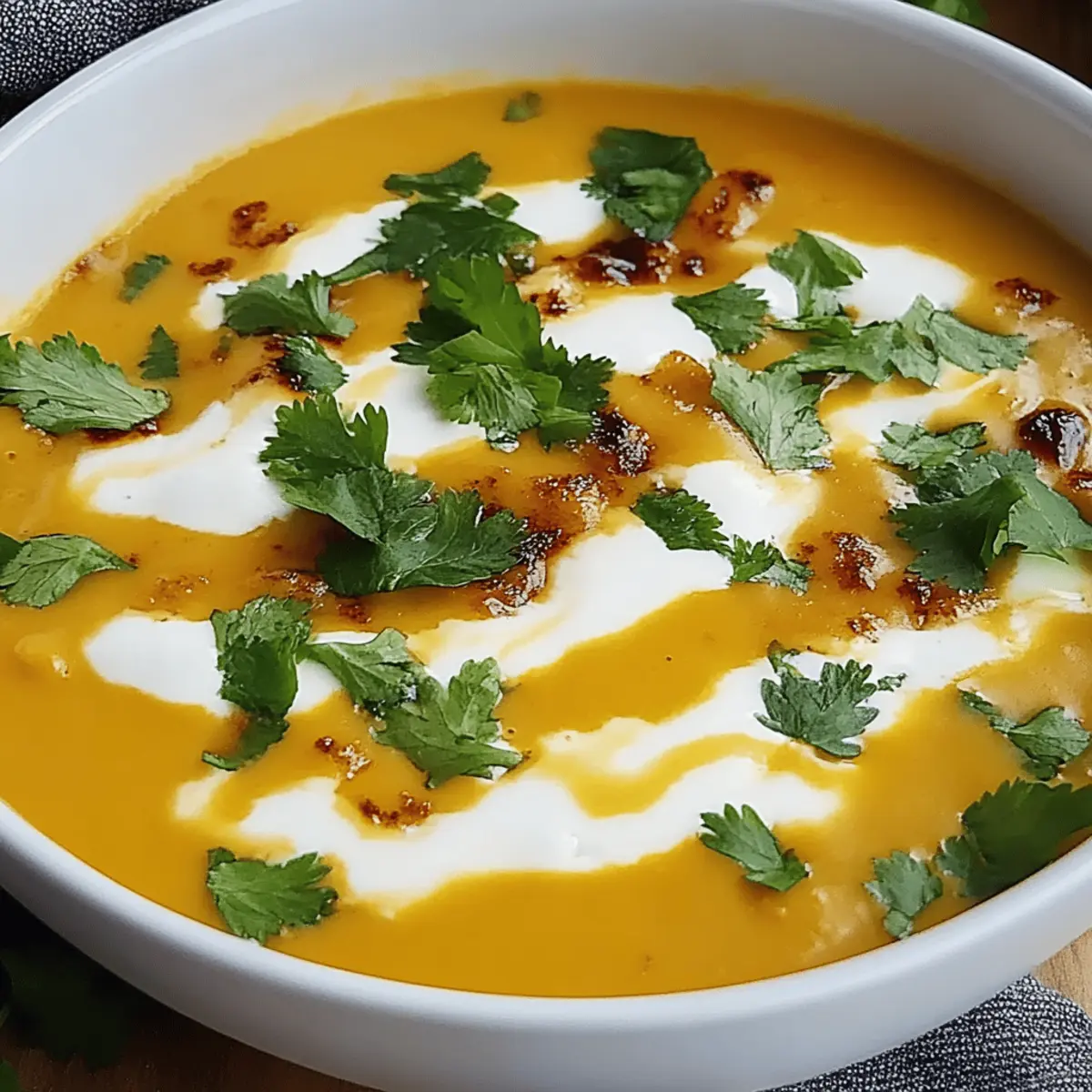 Creamy Butternut Squash Soup with Coconut Milk