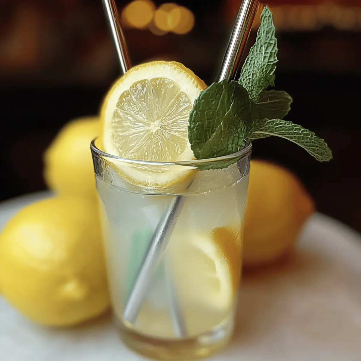 Mint and Rosemary Lemonade with Vanilla