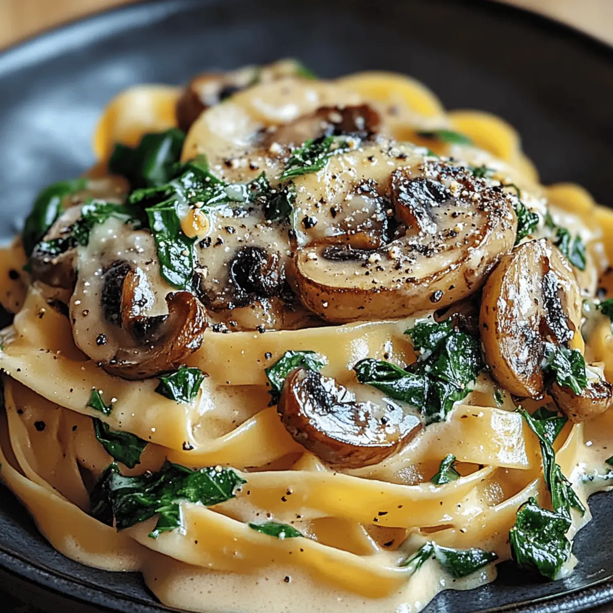 Spinach Mushroom Pasta
