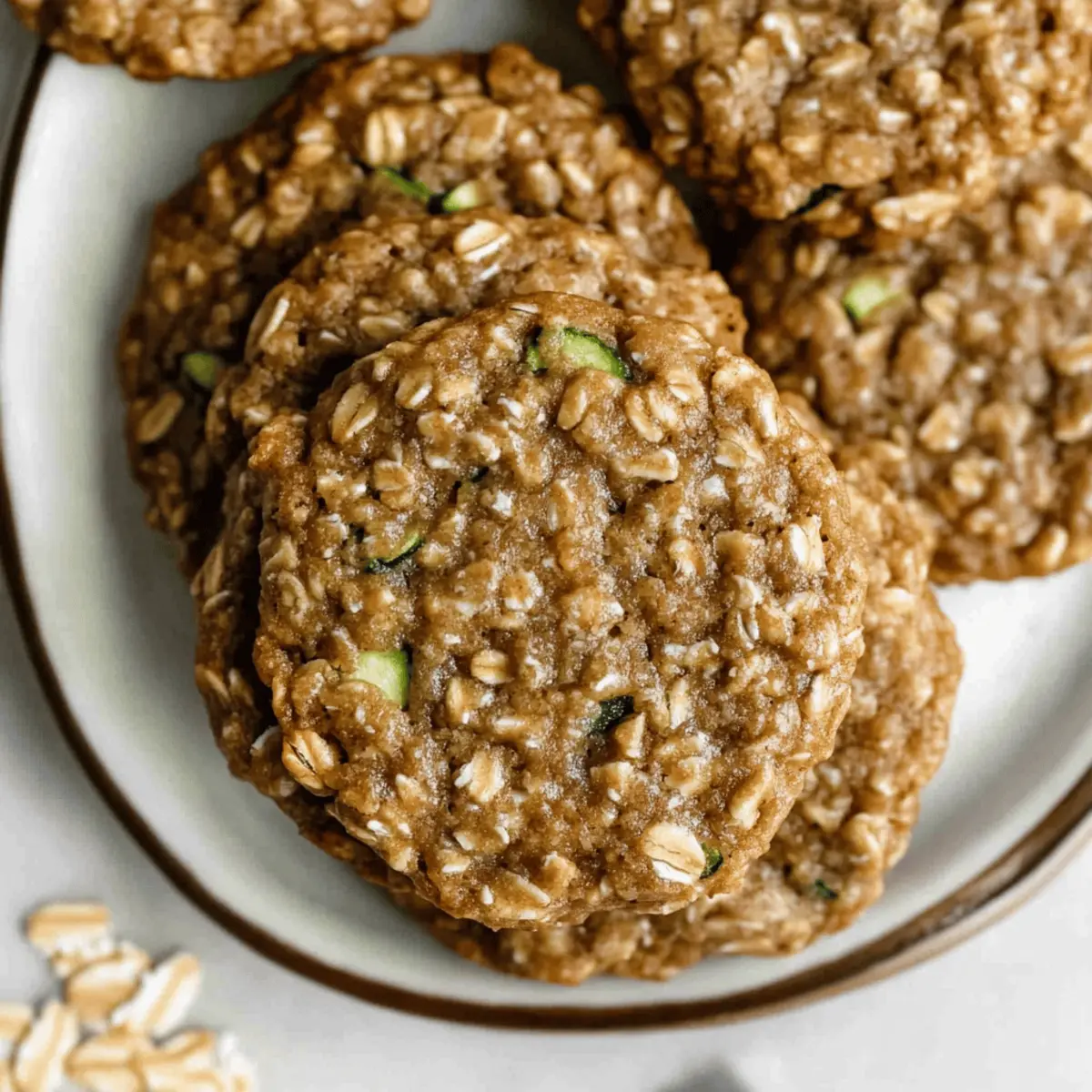 Healthy Zucchini Oatmeal Cookies