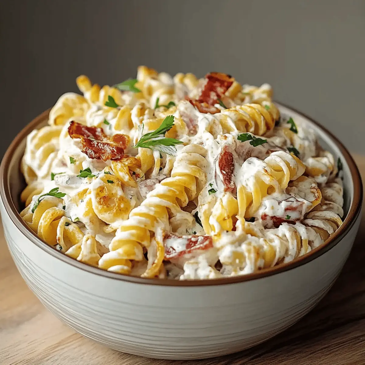 Creamy Bacon Ranch Pasta Salad