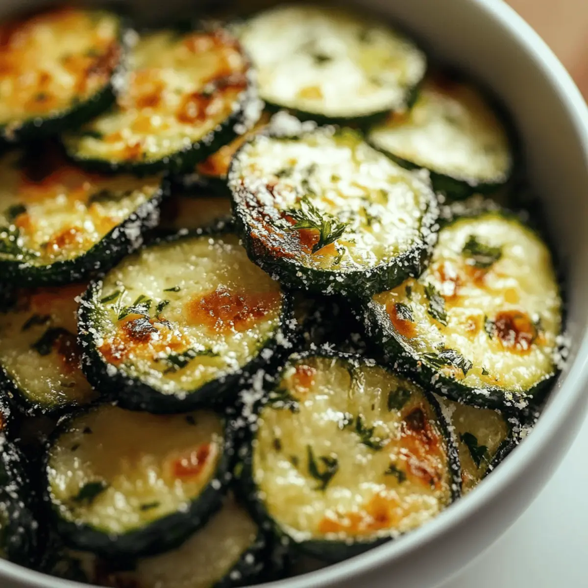 Garlic Parmesan Roasted Zucchini