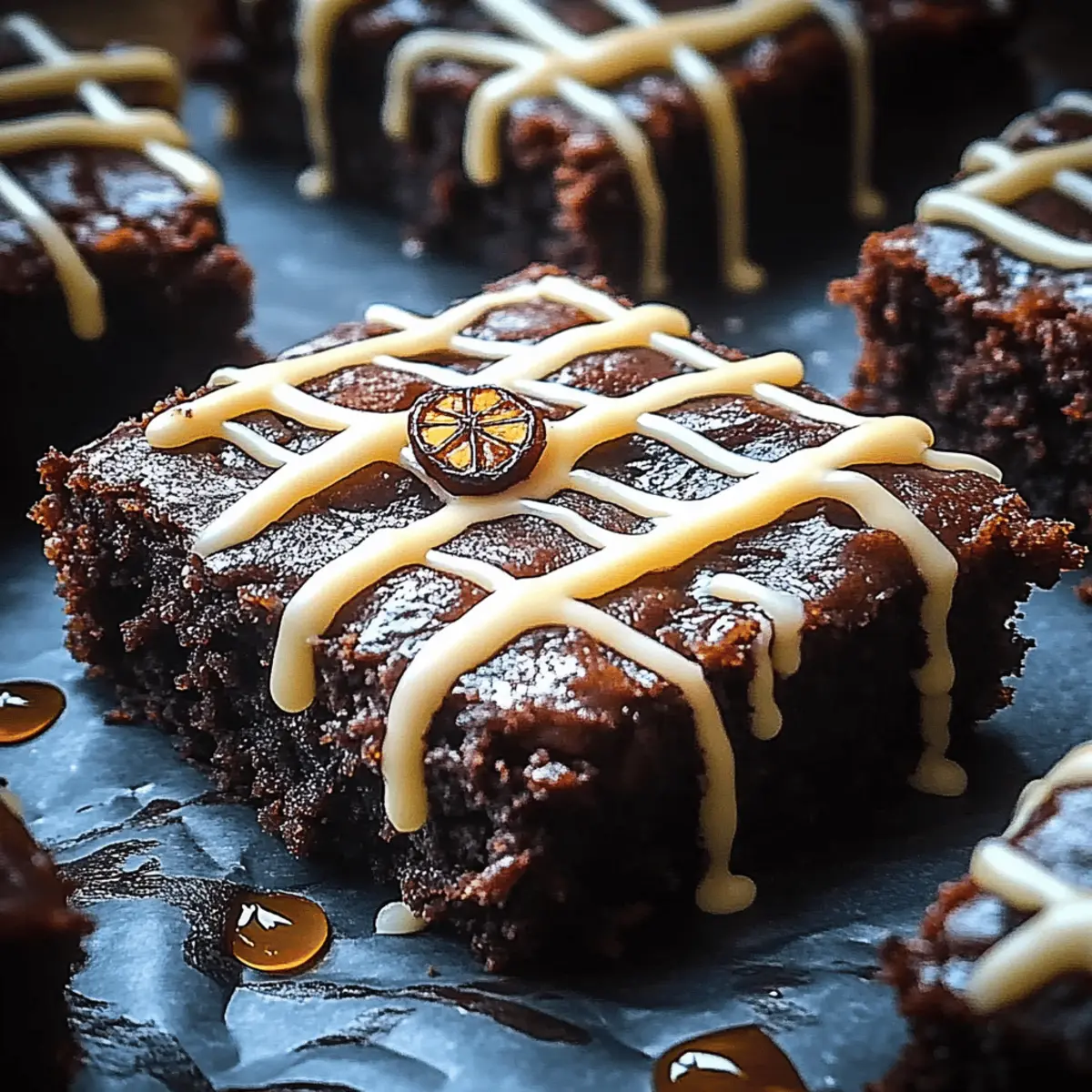 Spooky Spider Web Halloween Brownies