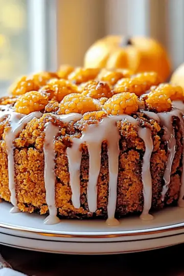 Autumn Pumpkin Honey Bun Cake