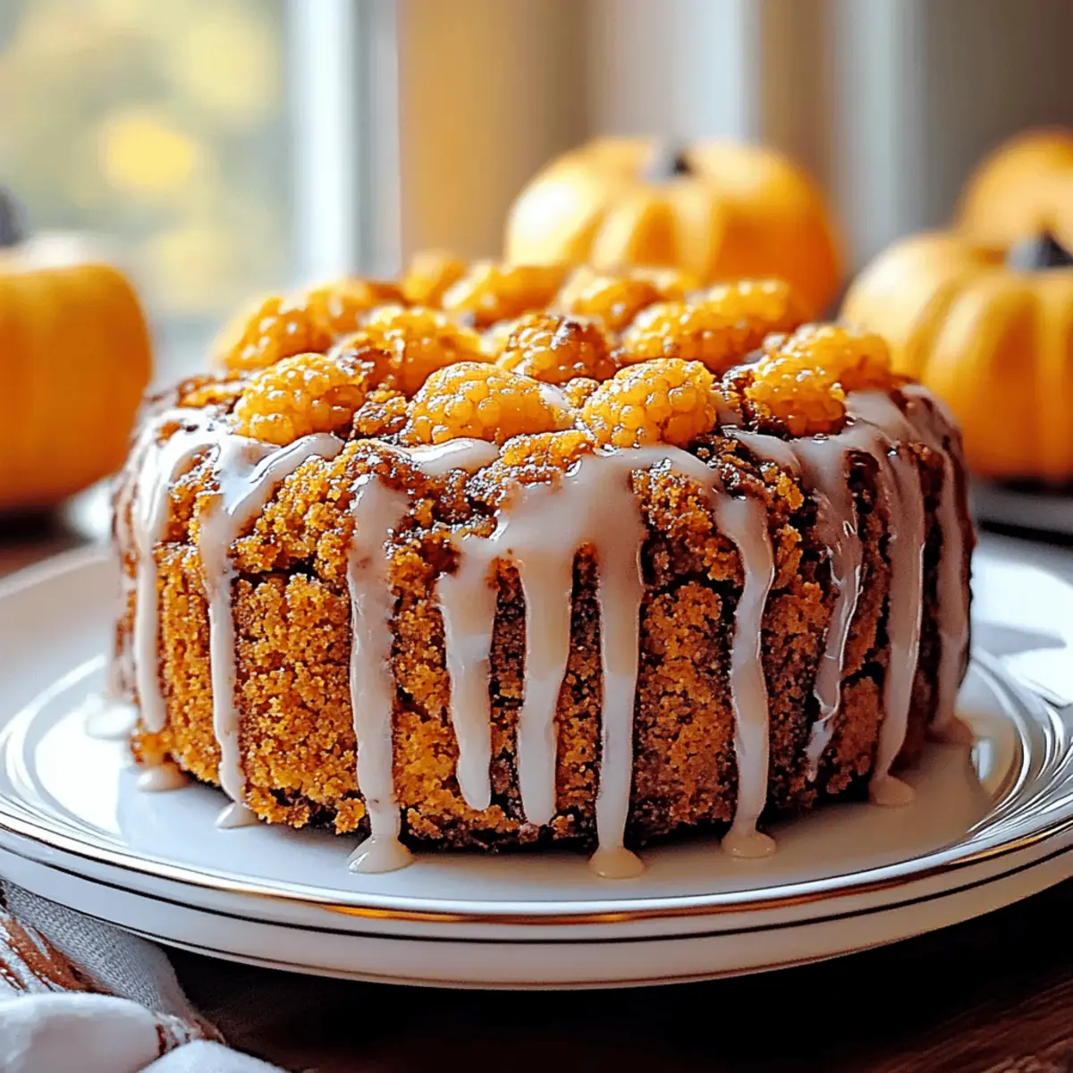 Autumn Pumpkin Honey Bun Cake
