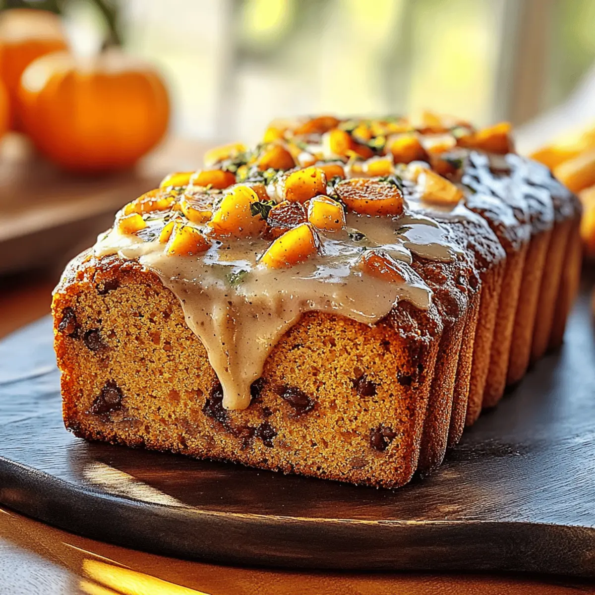 Pumpkin Bread with Maple Glaze