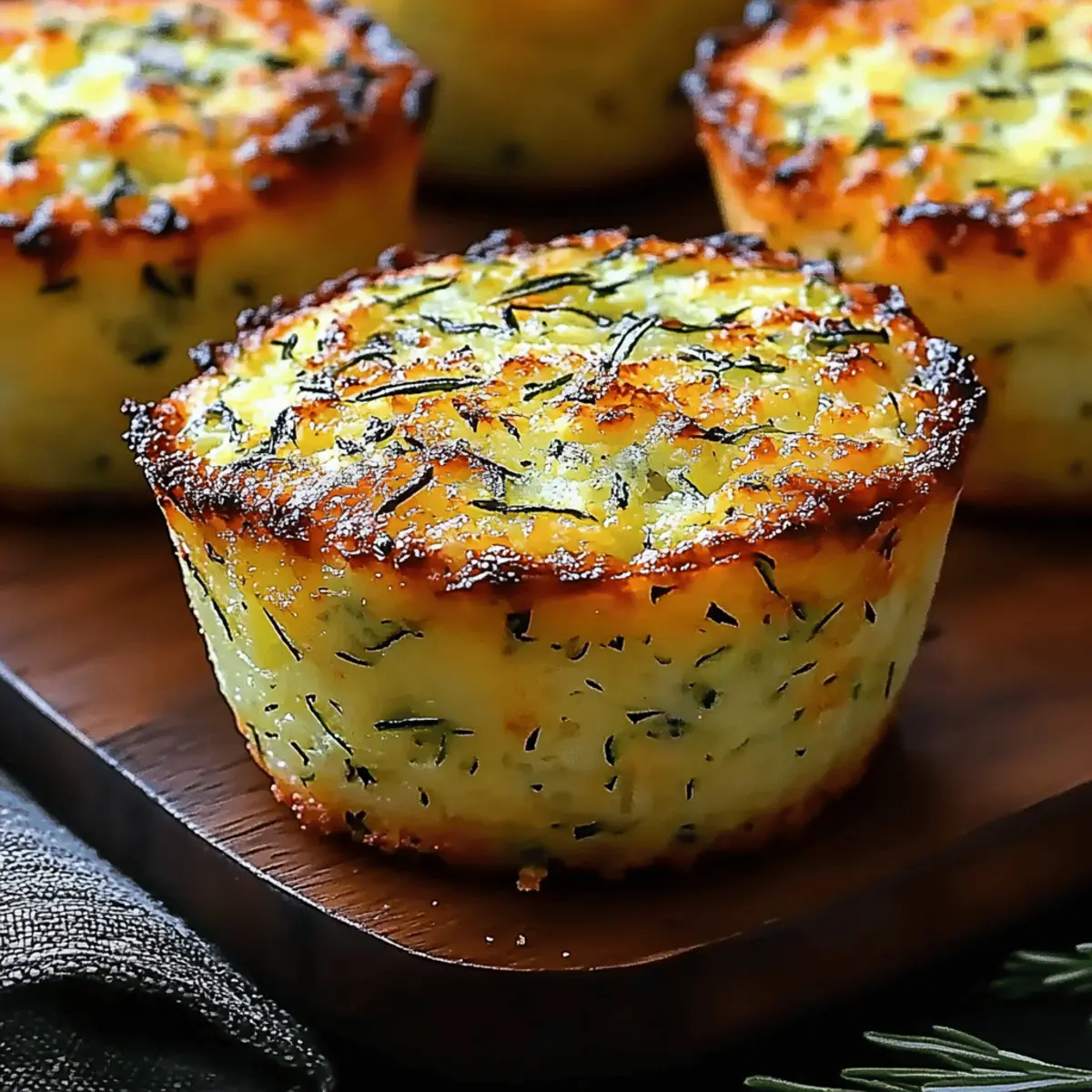 Crispy Parmesan Zucchini Muffins