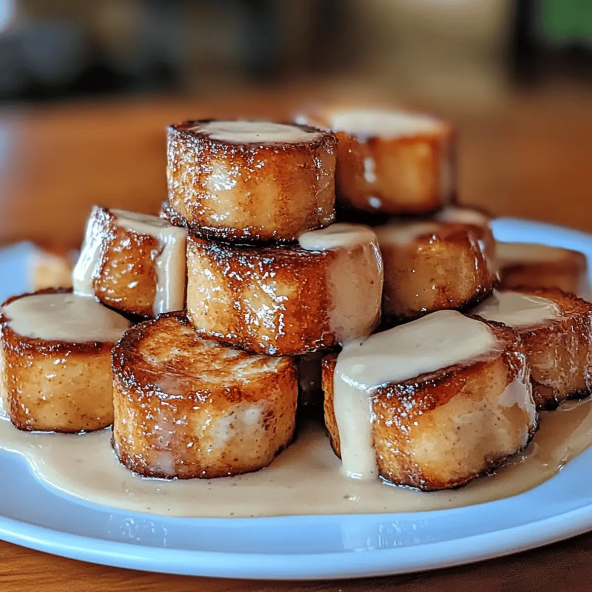 Cinnamon Roll French Toast Bites