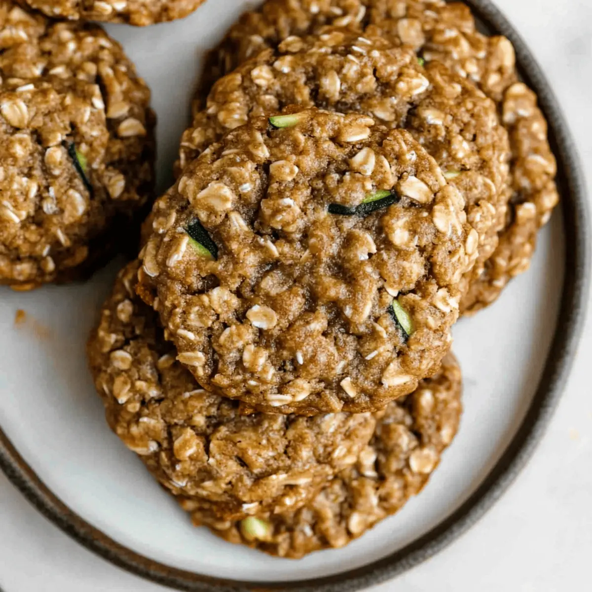Healthy Zucchini Oatmeal Cookies