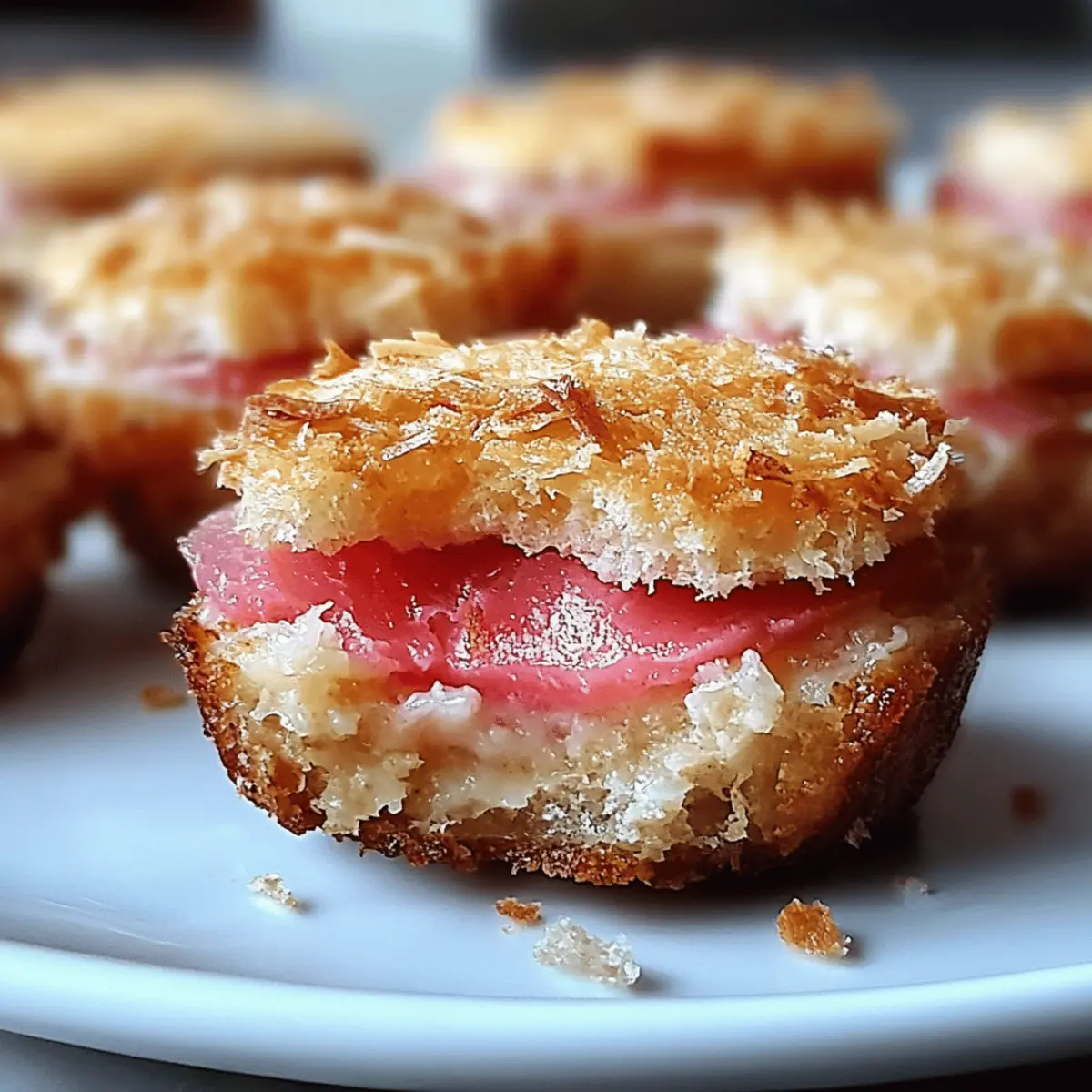 Rhubarb Coconut Macaroon Tarts