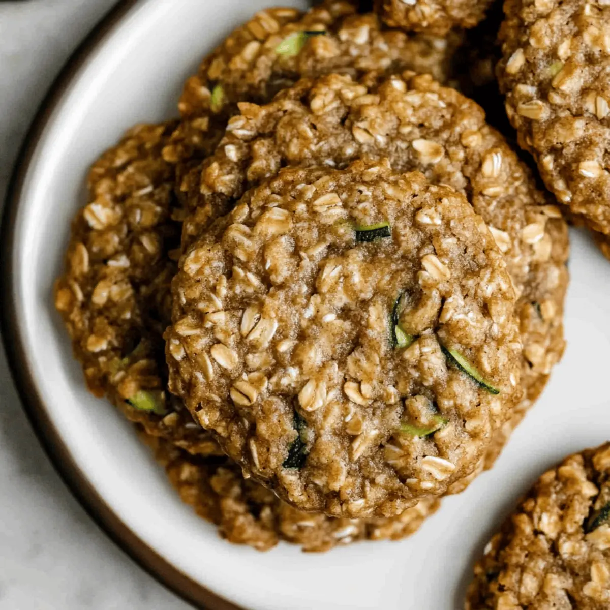 Healthy Zucchini Oatmeal Cookies